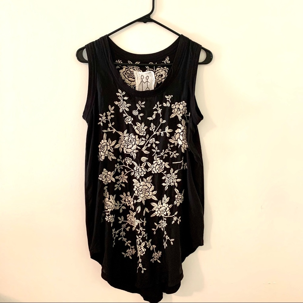 NWT Sundance Johnny Was Mia Silk Tank, Black XS